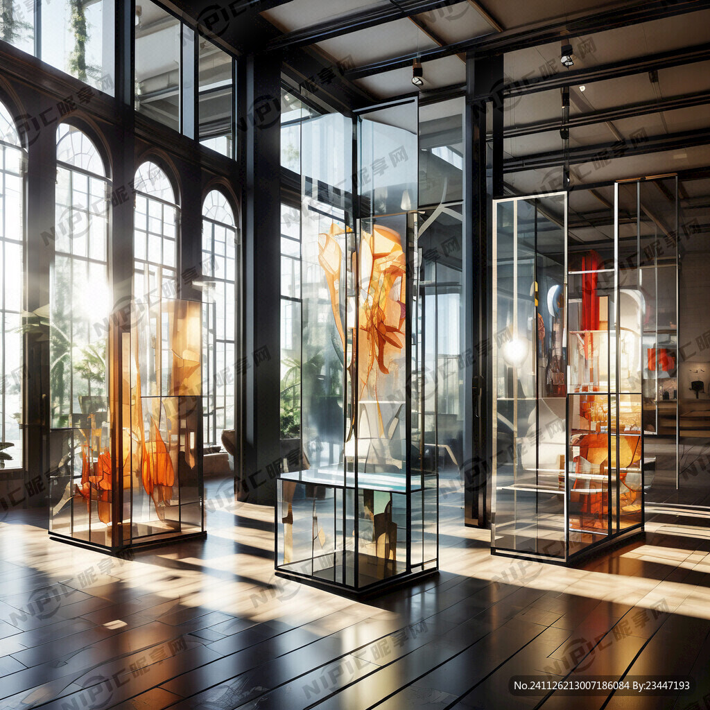 玻璃隔断 6块联排玻璃