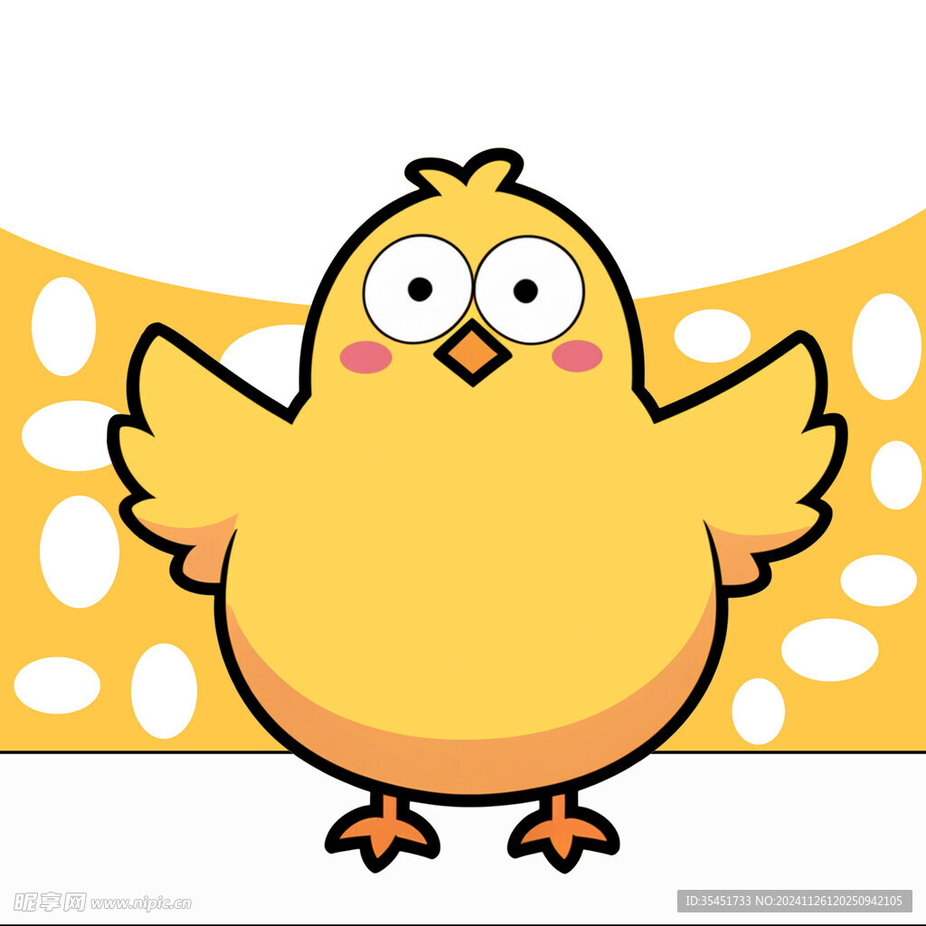 手绘卡通小母鸡