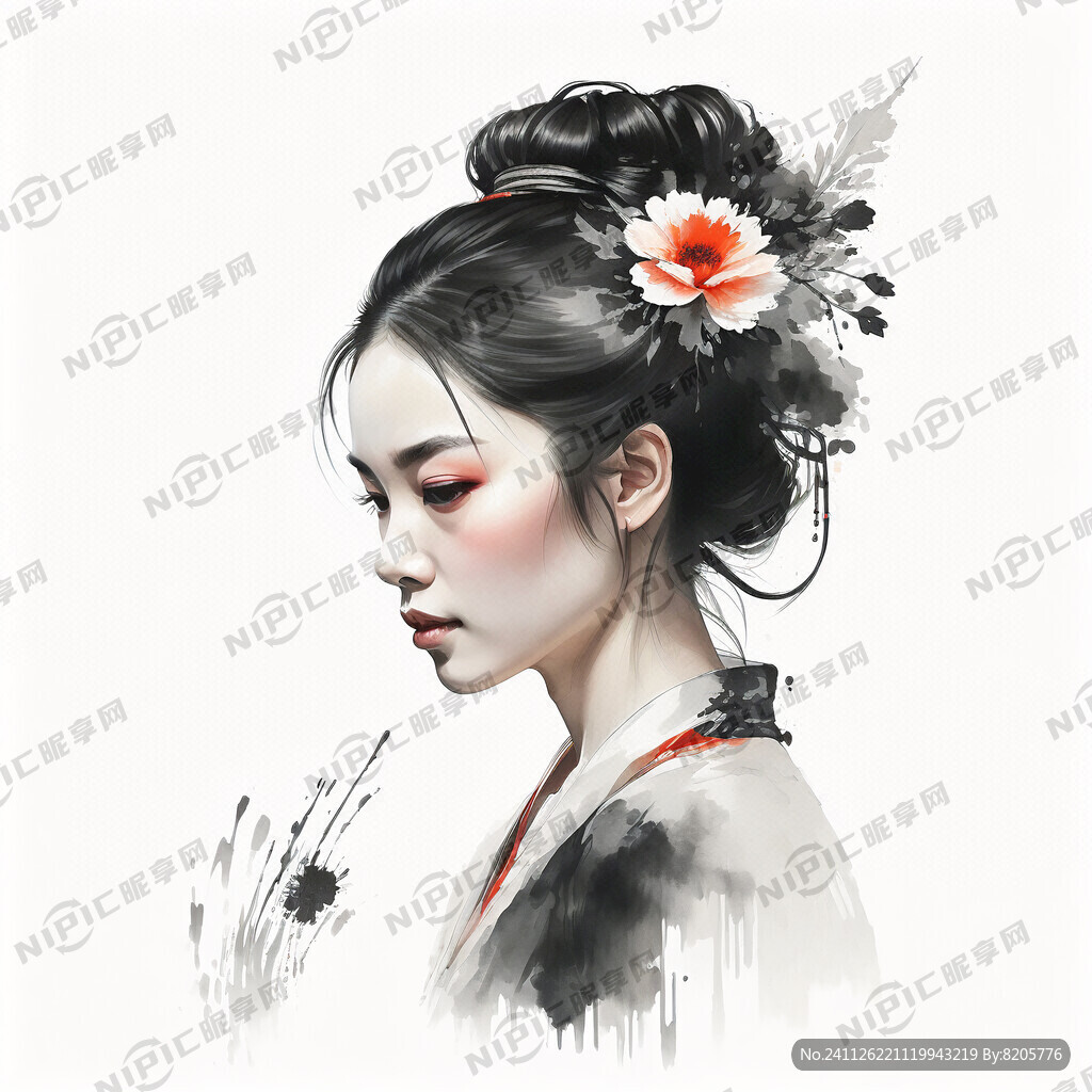 客家姑娘风格正面头像