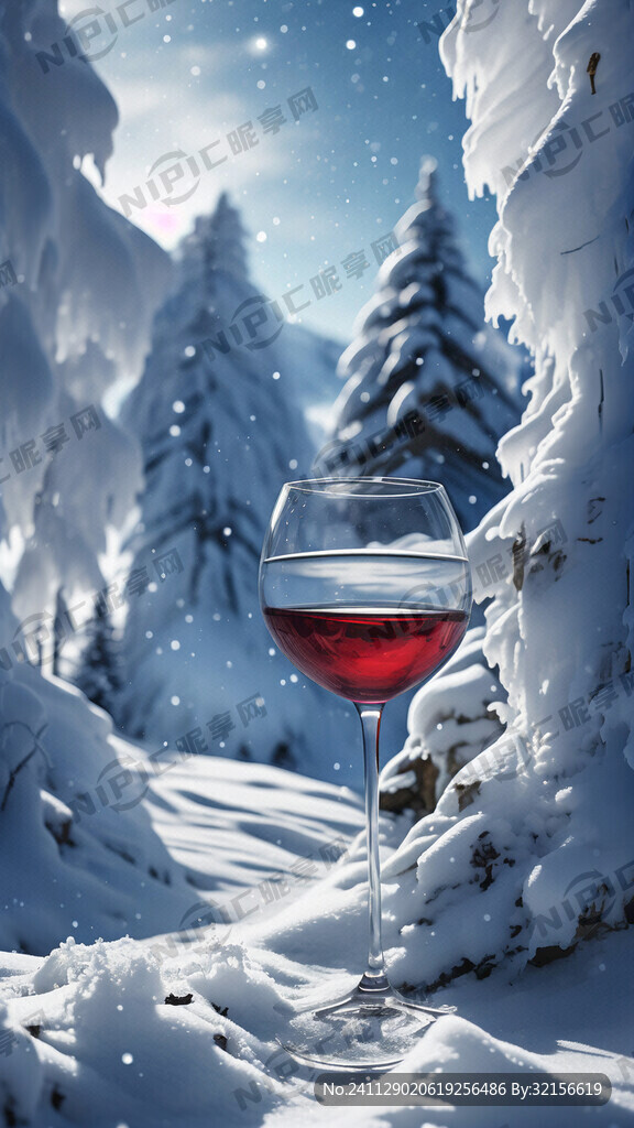 背景雪山 雪地 现代美女