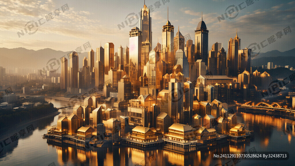 金色 重庆城市 地标建筑物