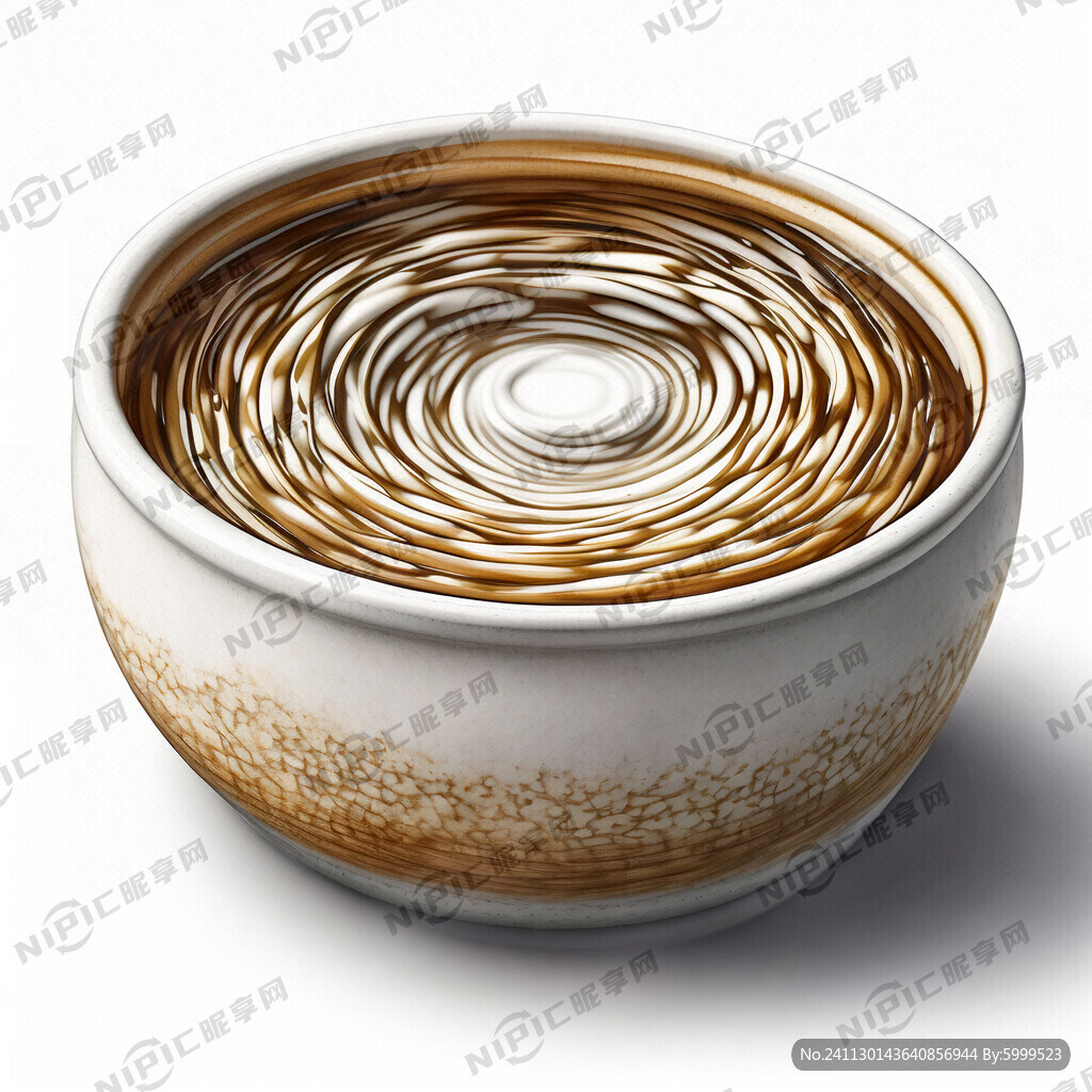 一碗粗粮汁 俯视 白色碗