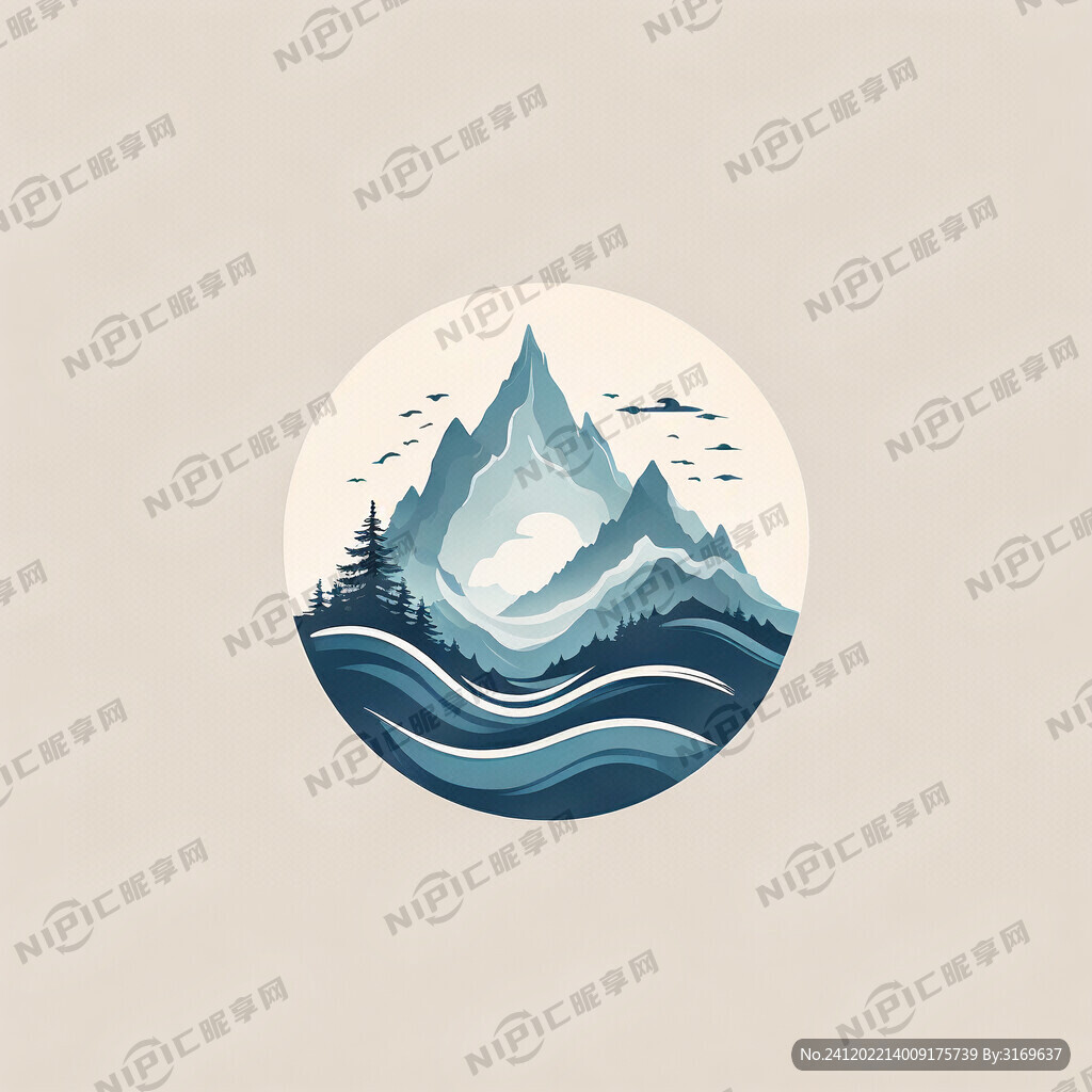 松涛公司标志 简洁抽象图案