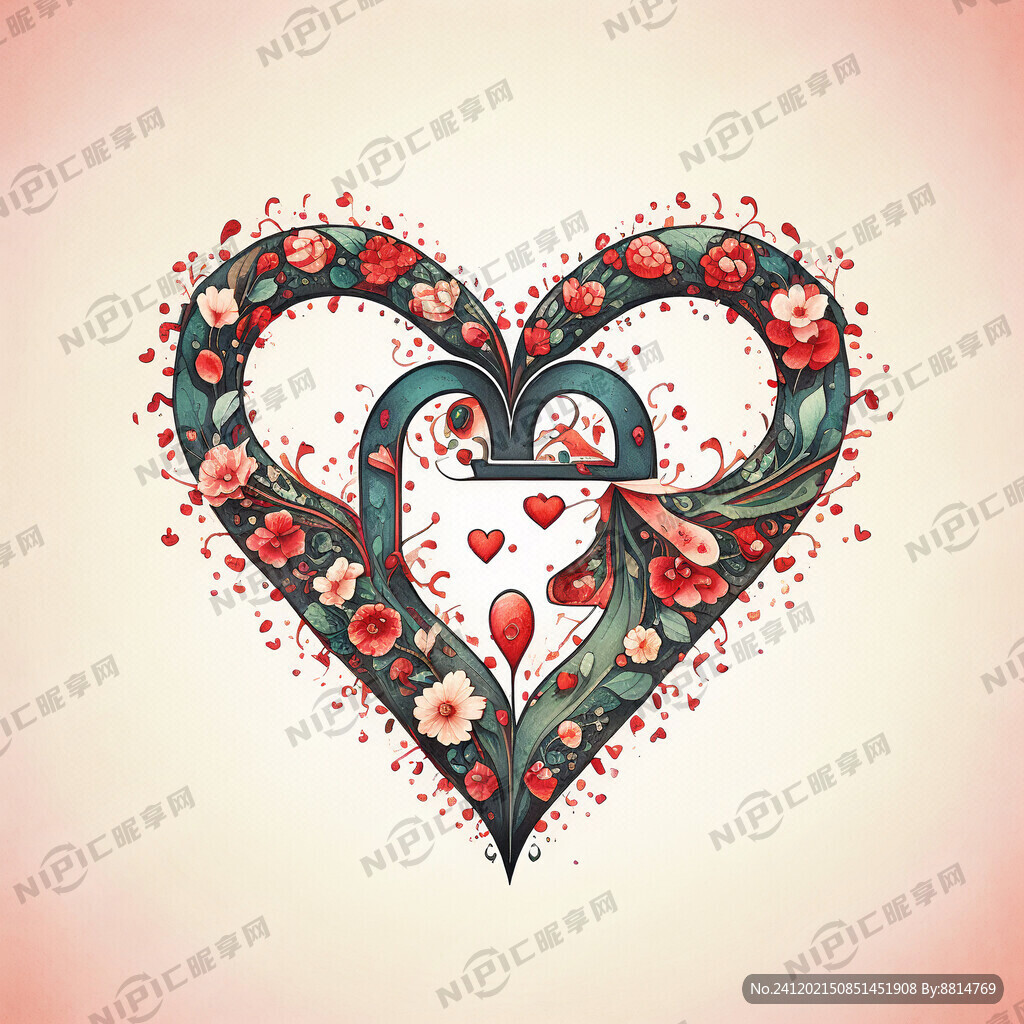 由578数字组成爱心