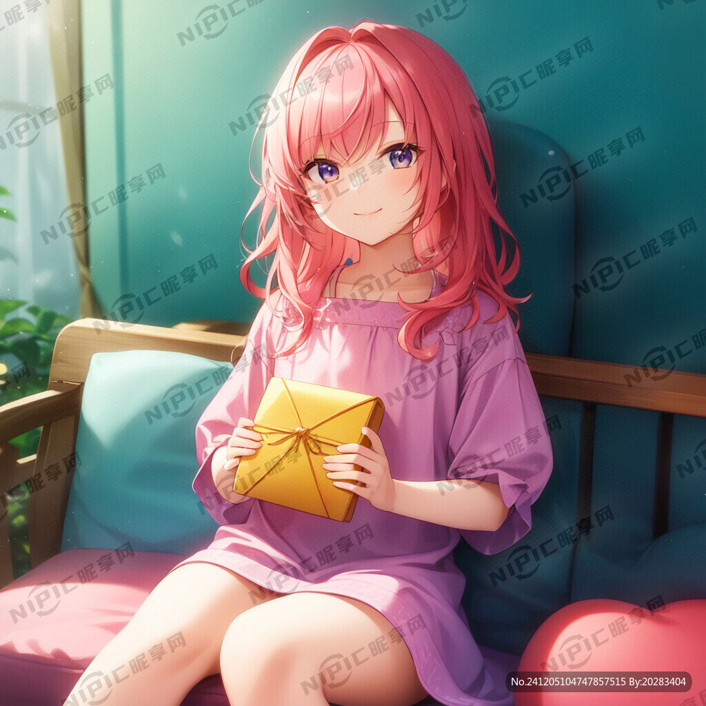 一个可爱的粉色汤圆 毛发精致