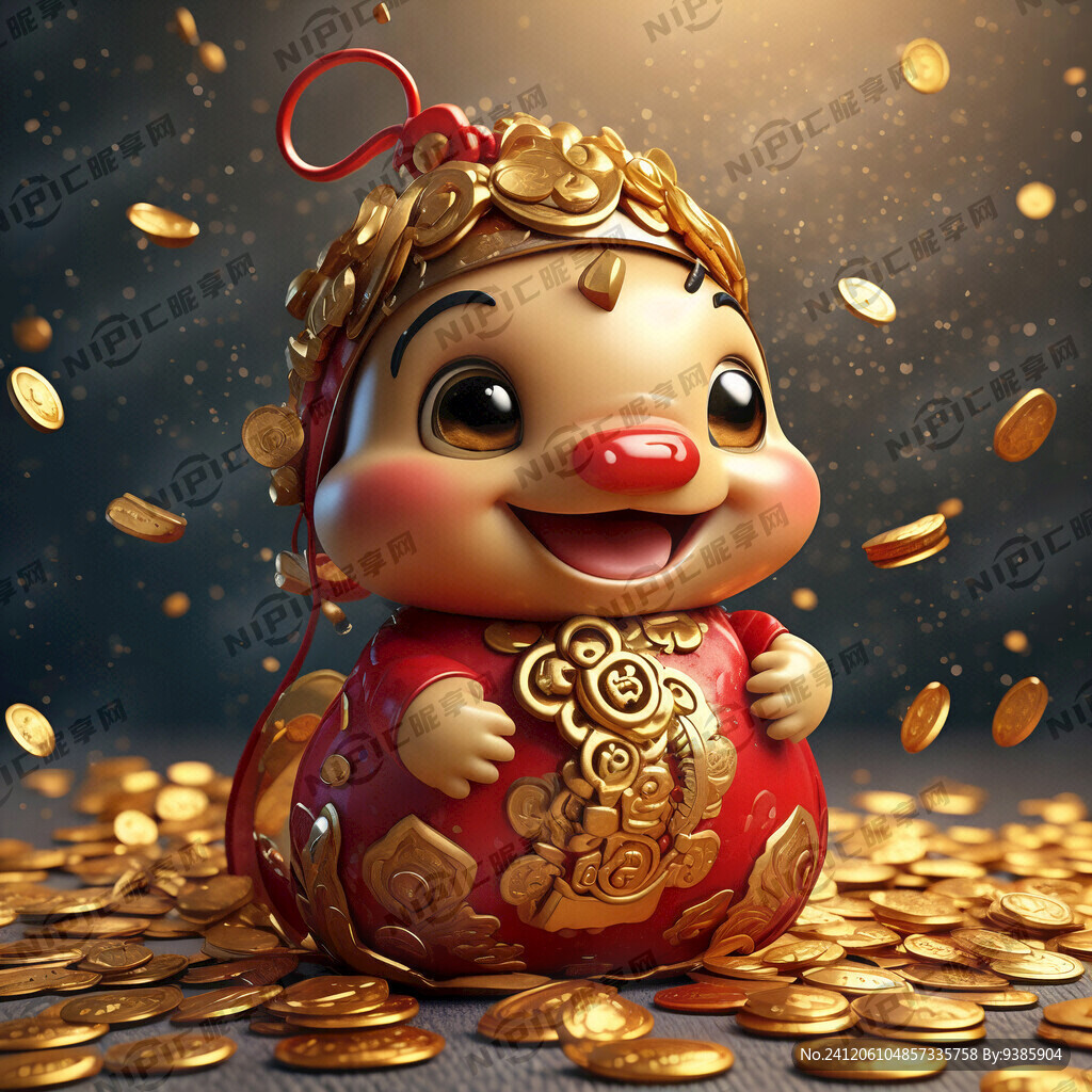 蛇年 喜庆可爱蛇宝宝报福袋 