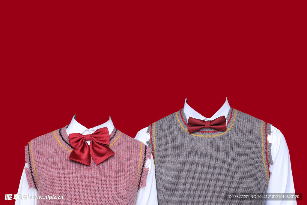 蝴蝶结结婚证件照