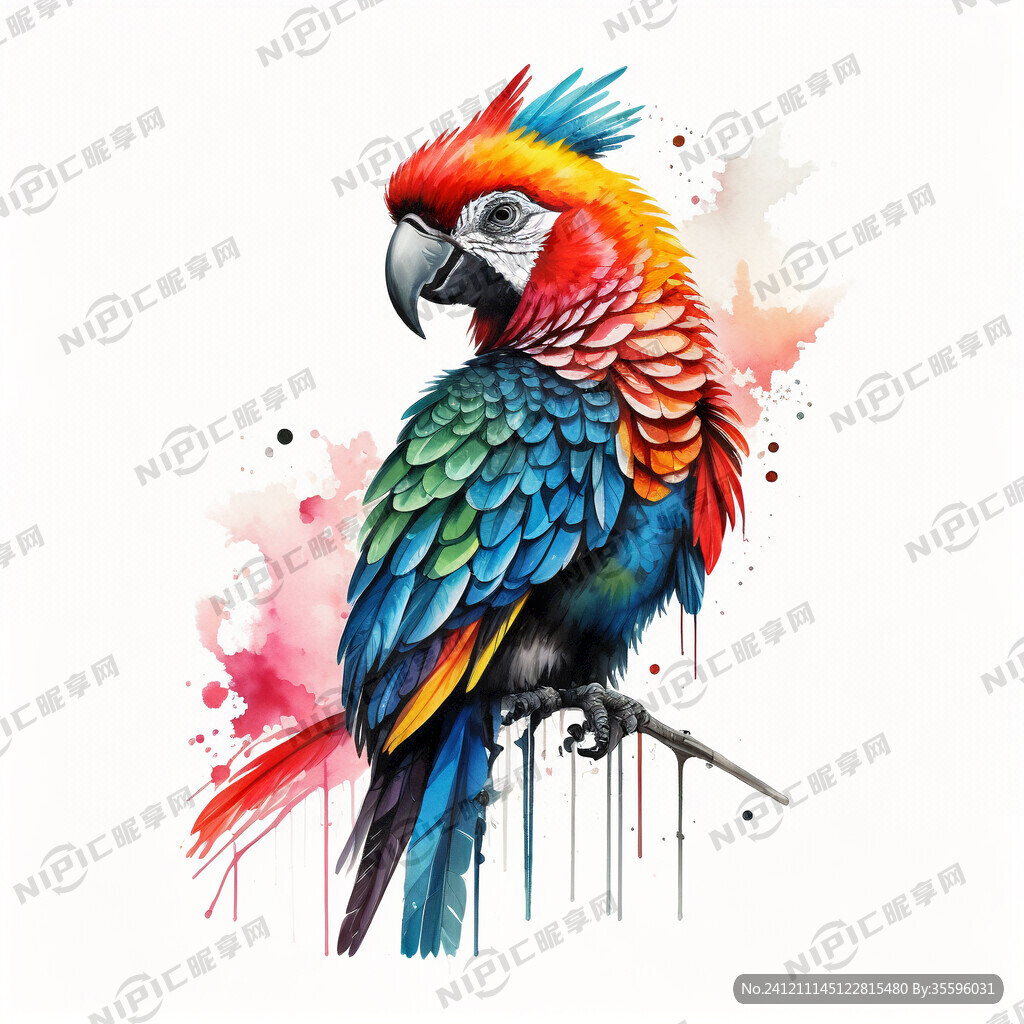 欧美风格手绘工笔彩绘图