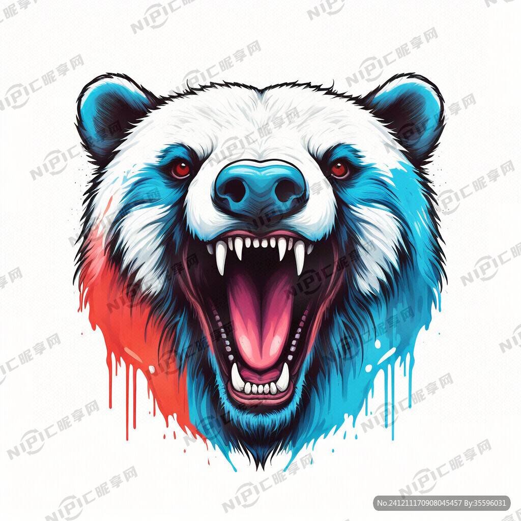 欧美风格彩绘图 颜色夸张鲜艳