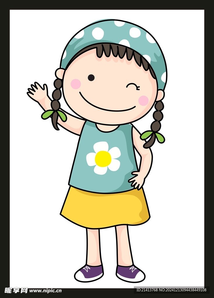 手绘儿童女孩