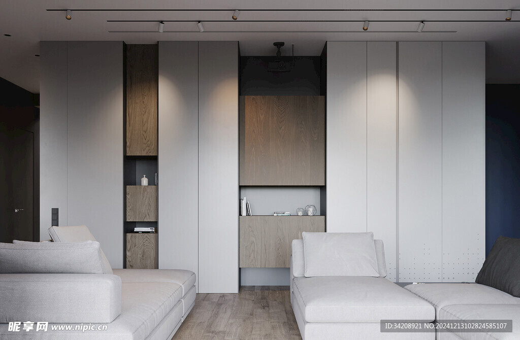 夹吊设计高级感装修木制品定制柜