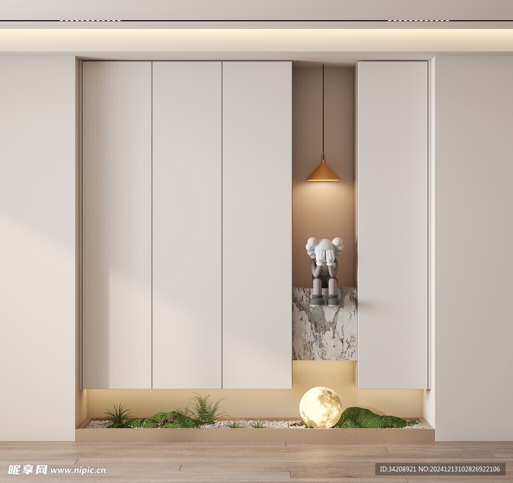 夹吊设计高级感装修木制品定制柜