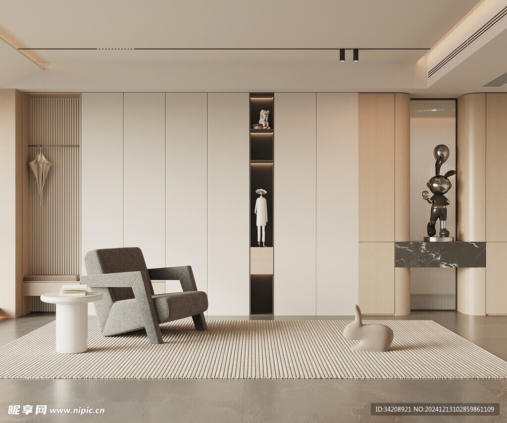 夹吊设计高级感装修木制品定制柜