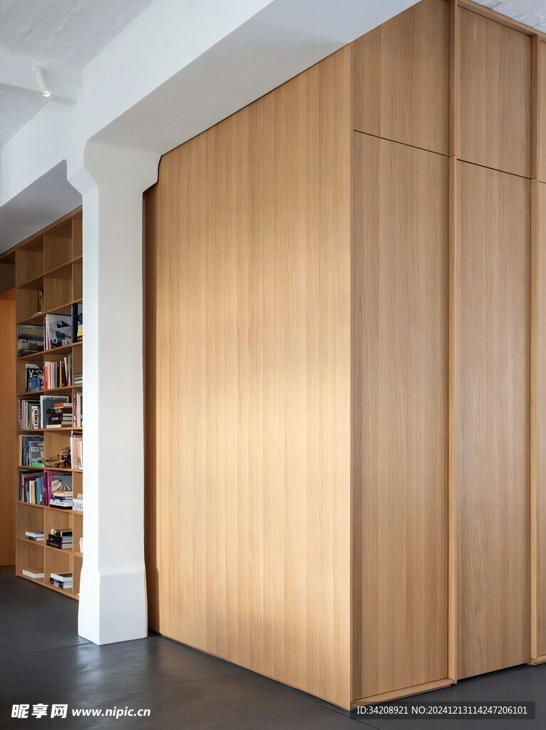 骨骼线胡桃木复古中式风格柜子门