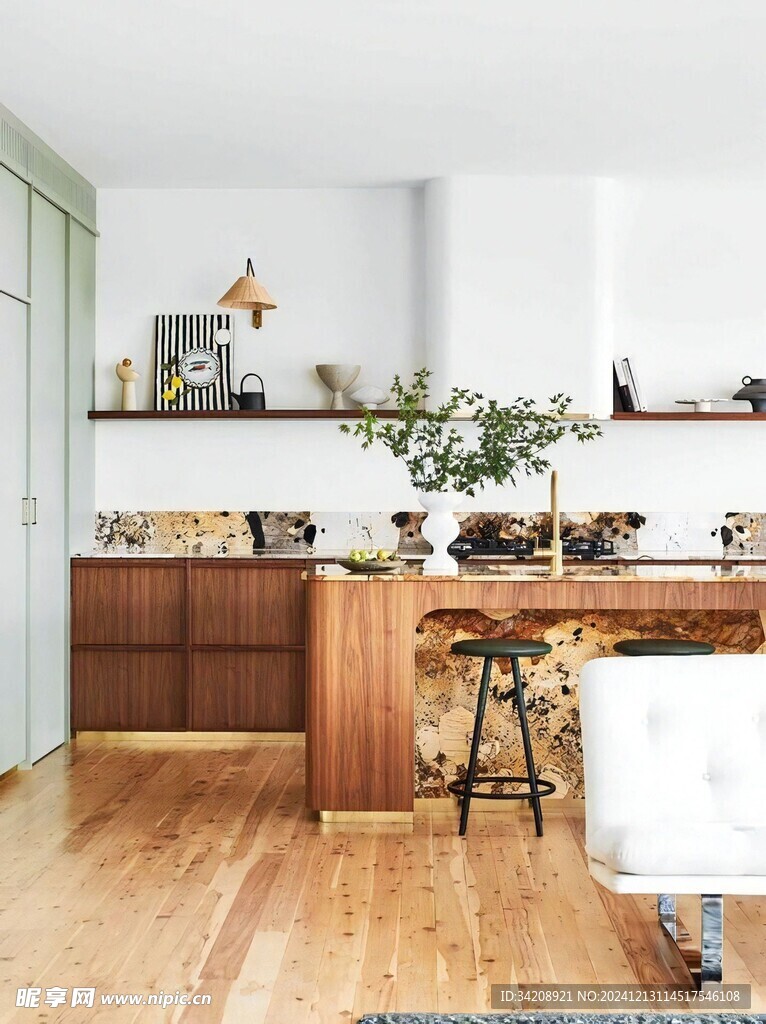 骨骼线胡桃木复古中式风格柜子门