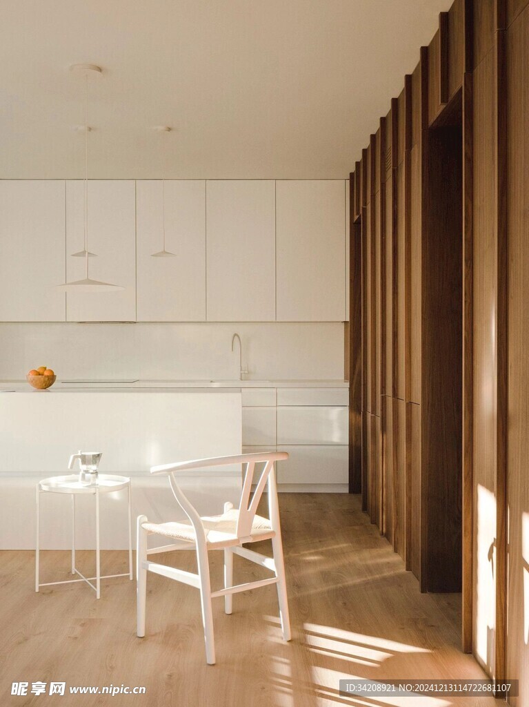 骨骼线胡桃木复古中式风格柜子门