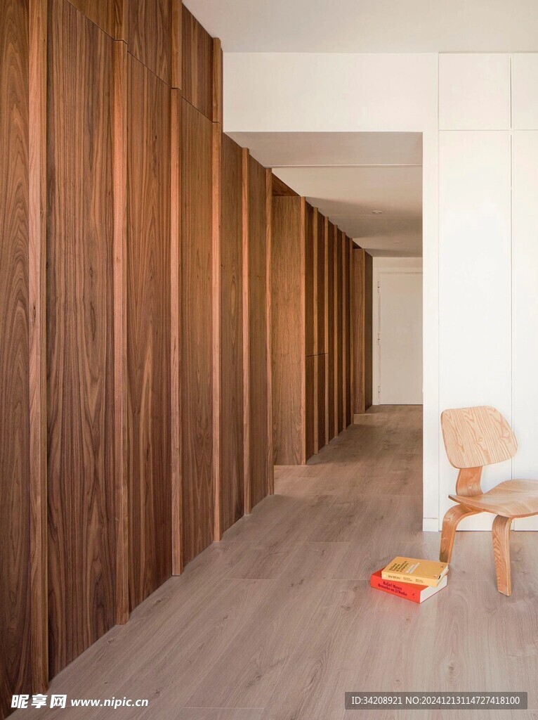 骨骼线胡桃木复古中式风格柜子门