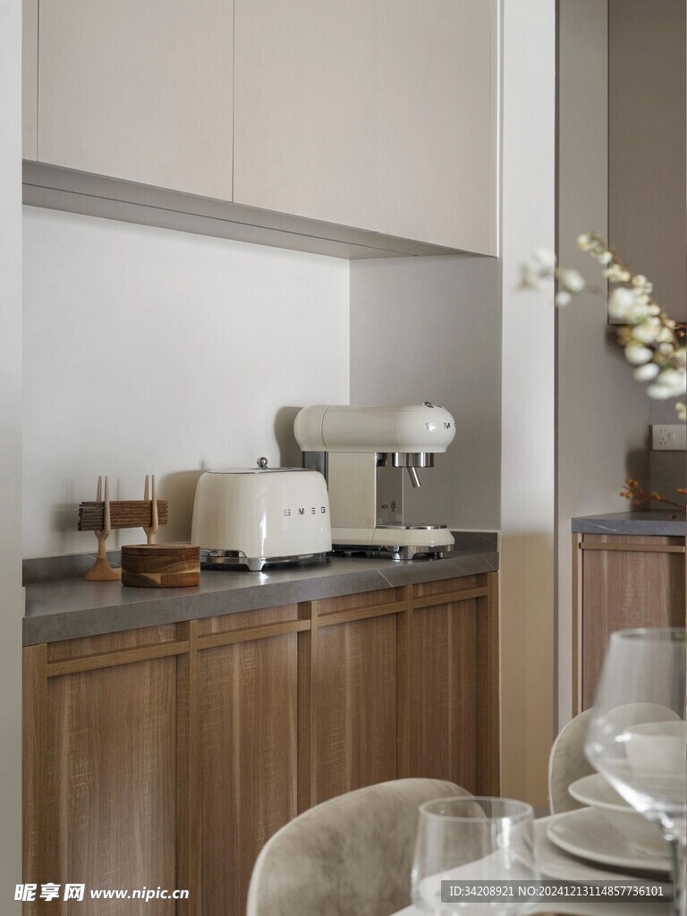 骨骼线胡桃木复古中式风格柜子门