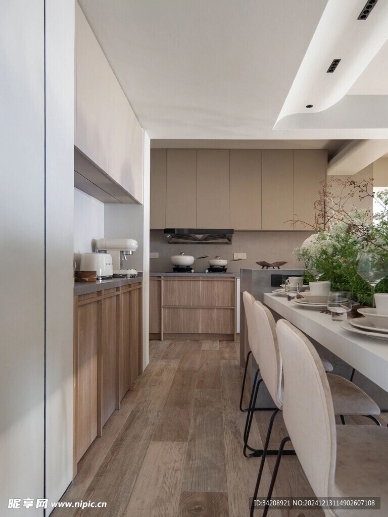 骨骼线胡桃木复古中式风格柜子门