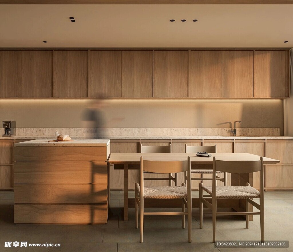 骨骼线胡桃木复古中式风格柜子门