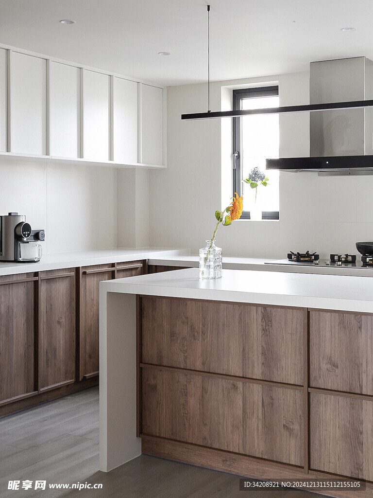 骨骼线胡桃木复古中式风格柜子门