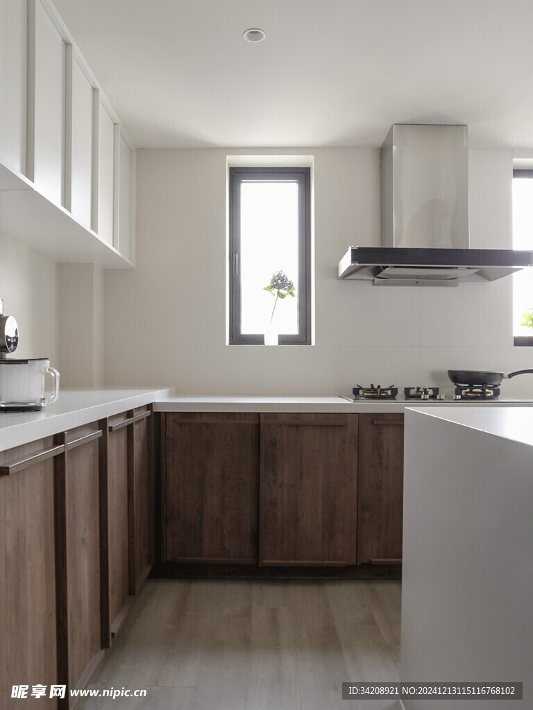 骨骼线胡桃木复古中式风格柜子门