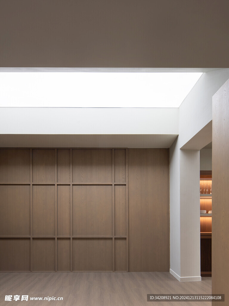 骨骼线胡桃木复古中式风格柜子门