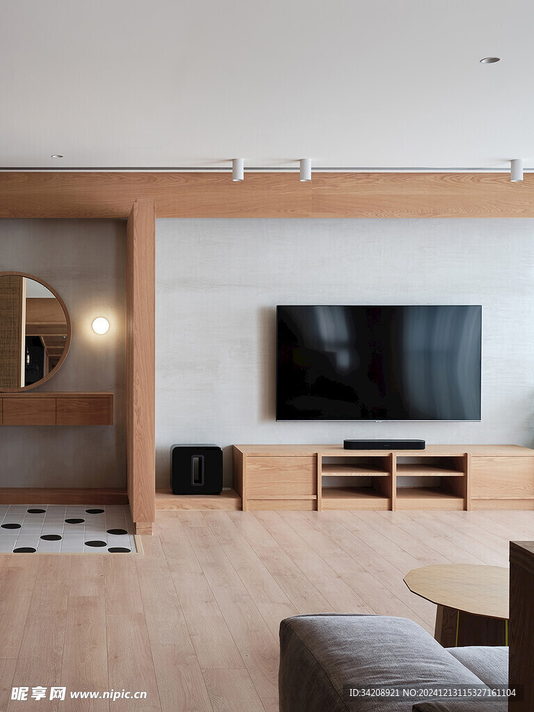 骨骼线胡桃木复古中式风格柜子门