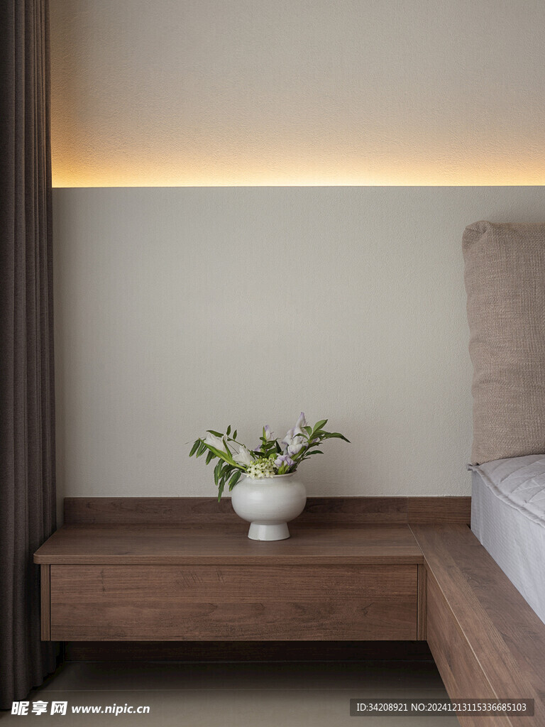 骨骼线胡桃木复古中式风格柜子门