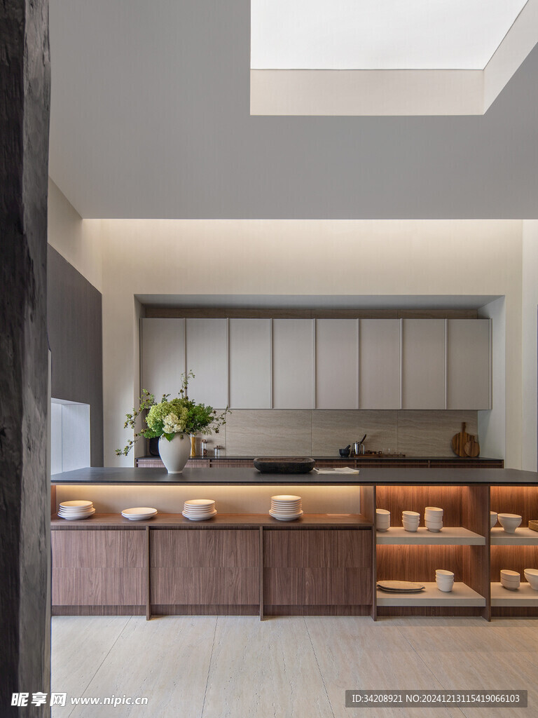 骨骼线胡桃木复古中式风格柜子门