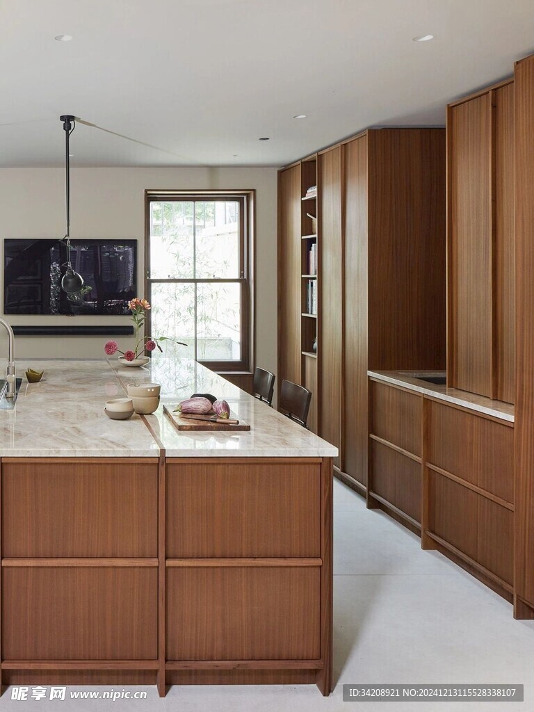 骨骼线胡桃木复古中式风格柜子门