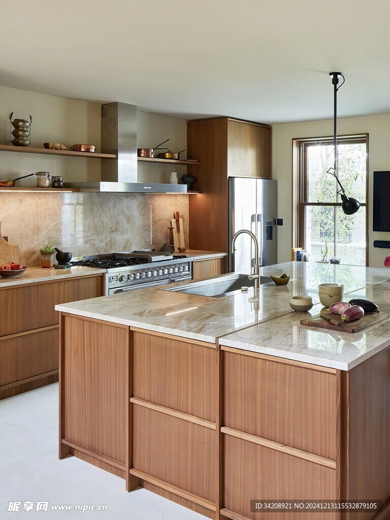 骨骼线胡桃木复古中式风格柜子门