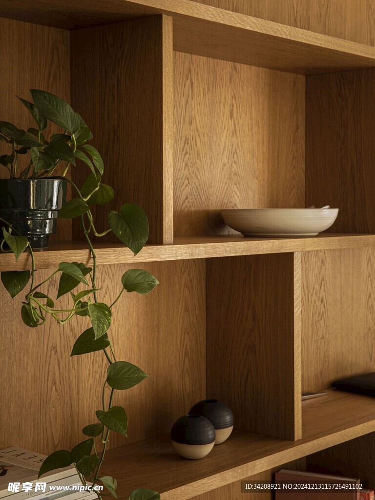 骨骼线胡桃木复古中式风格柜子门