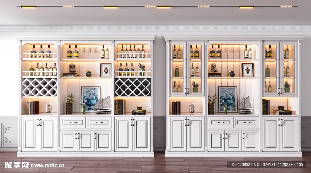 酒柜厨房餐边柜展示柜开放格家装