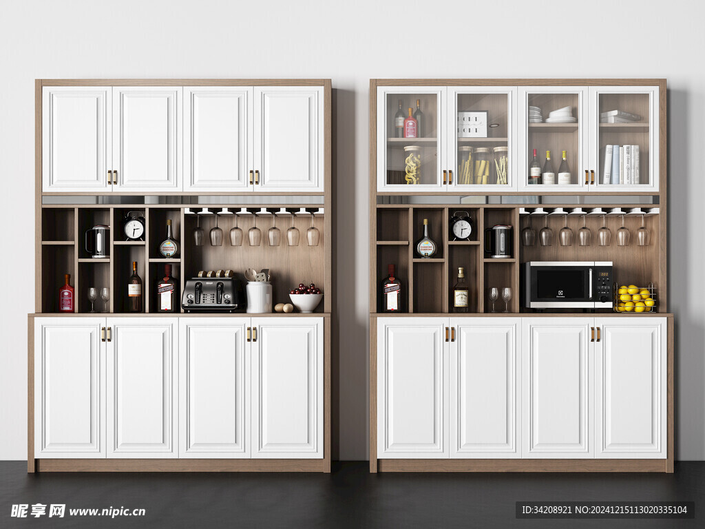 酒柜厨房餐边柜展示柜开放格家装