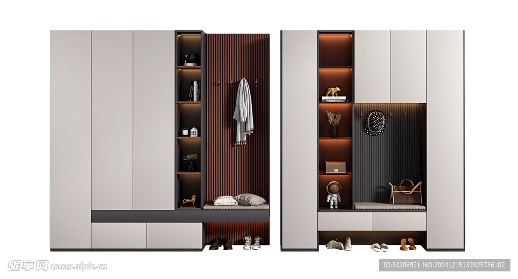 入户大门鞋柜衣柜家玄关装修定制