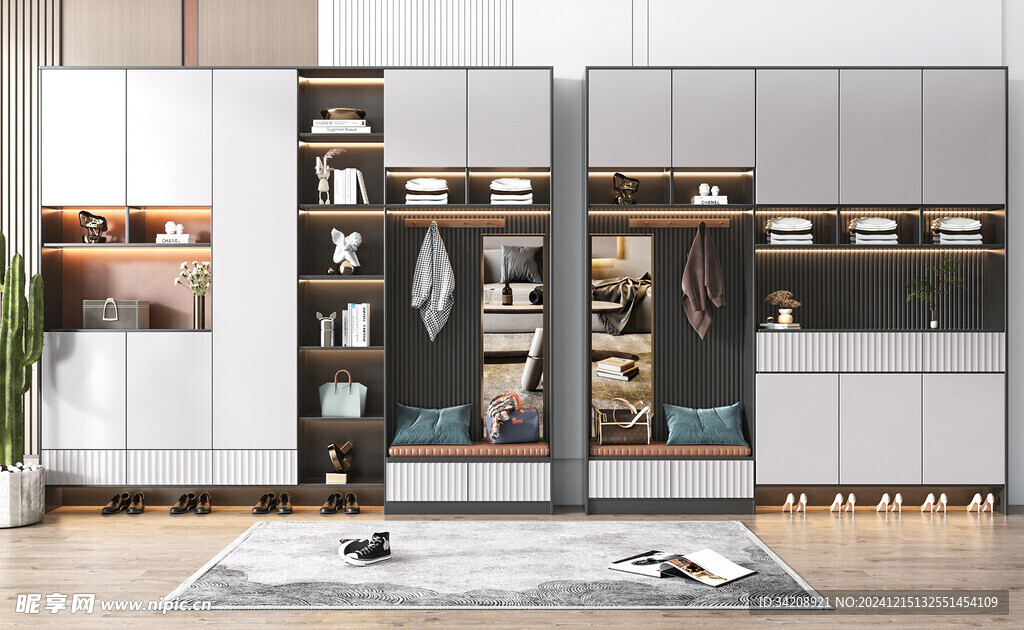 入户大门鞋柜衣柜家玄关装修定制