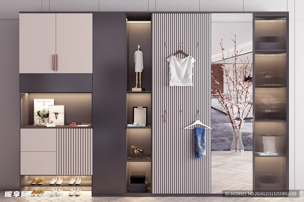 入户大门鞋柜衣柜家玄关装修定制