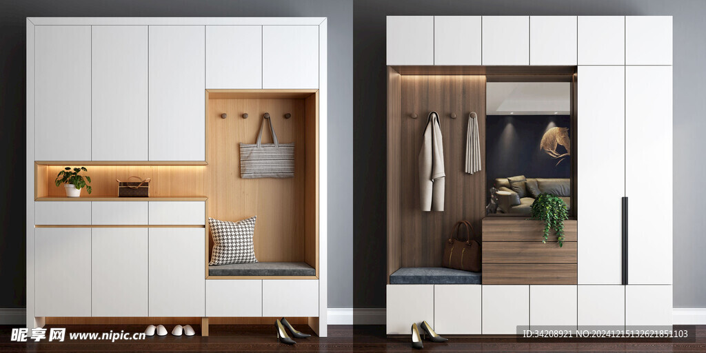 入户大门鞋柜衣柜家玄关装修定制