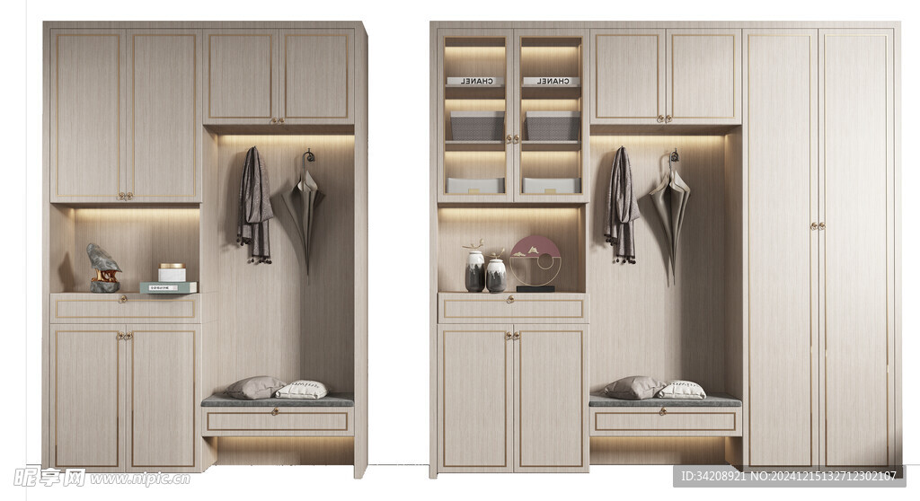 入户大门鞋柜衣柜家玄关装修定制