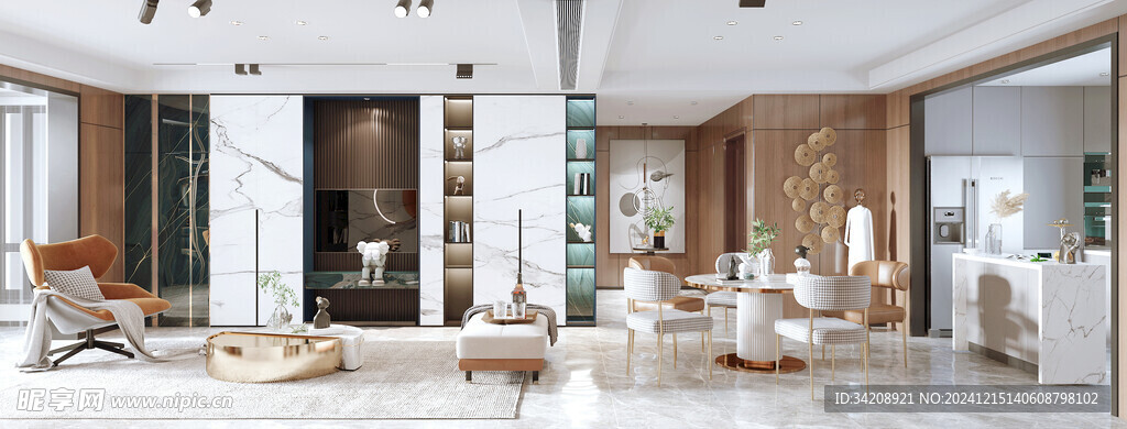 电视机满墙柜客厅装饰现代简约风