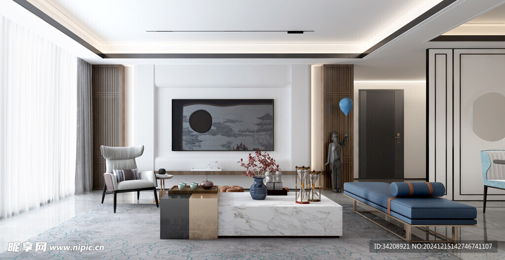 电视机满墙柜客厅装饰现代简约风