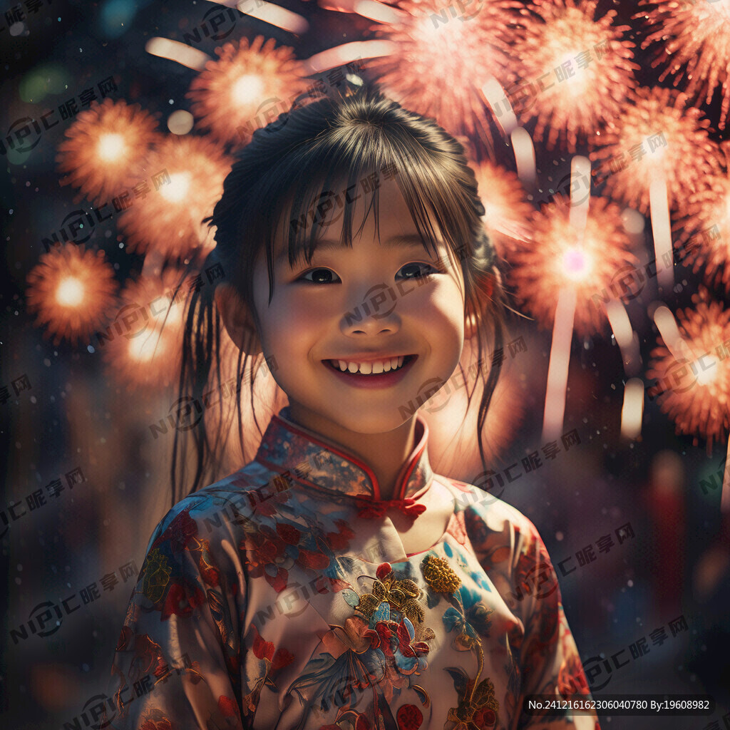 生成一张绚烂的烟花图片