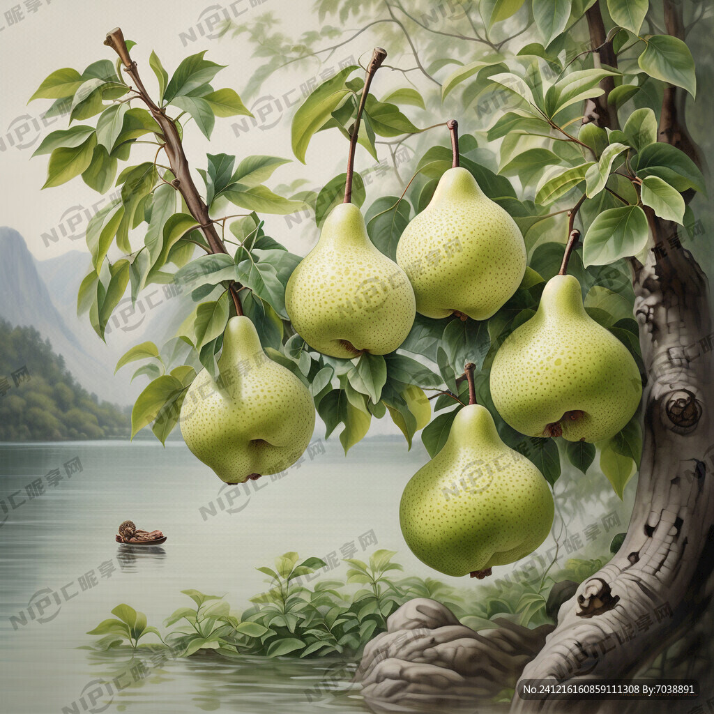 中国风翠冠梨图 5 个与 3