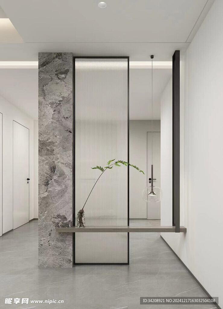 鞋柜玄关入户大门高级感全屋定制