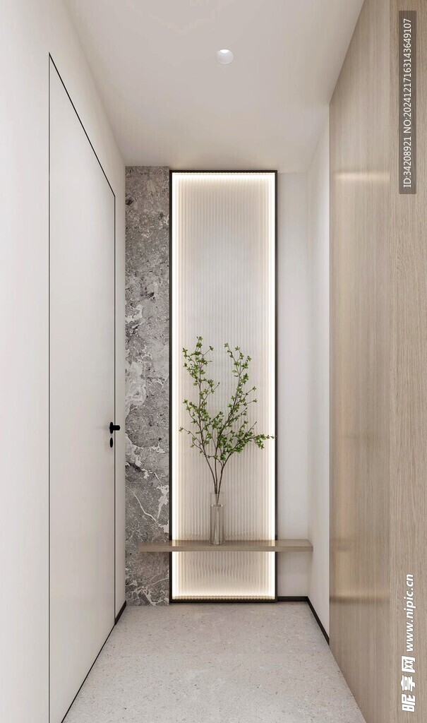 鞋柜玄关入户大门高级感全屋定制