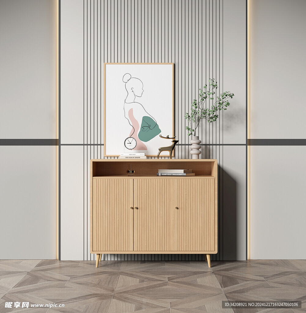 鞋柜玄关入户大门高级感全屋定制