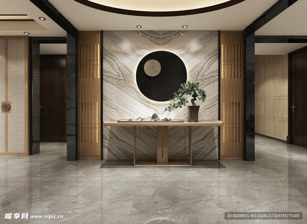 鞋柜玄关入户大门高级感全屋定制