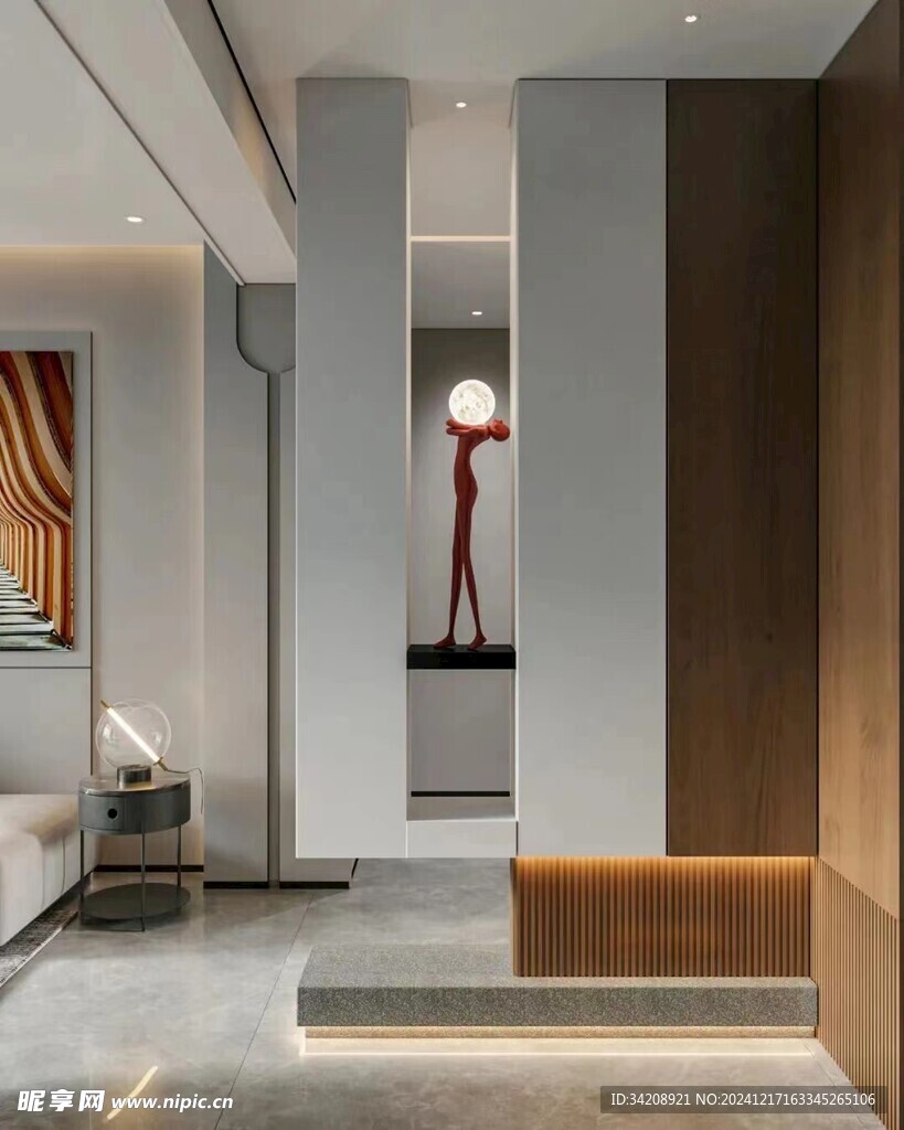 鞋柜玄关入户大门高级感全屋定制