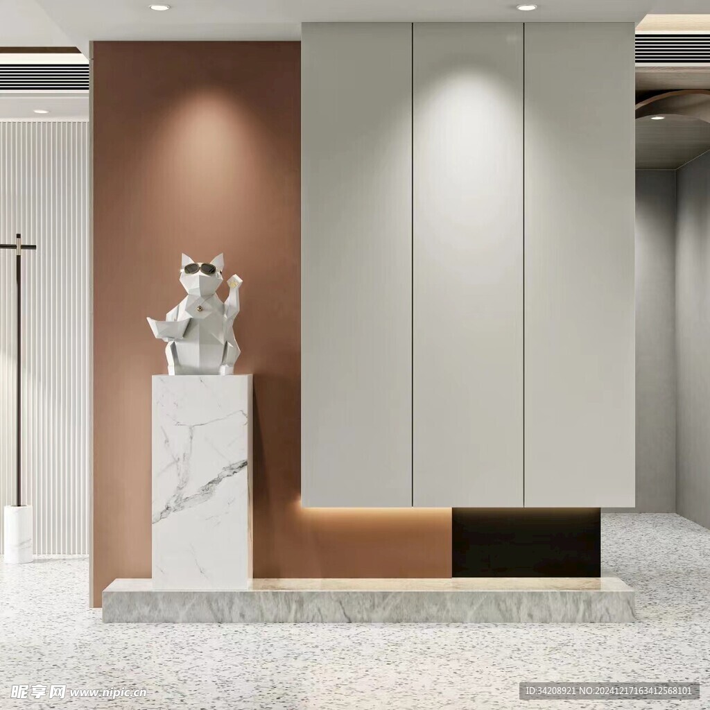 鞋柜玄关入户大门高级感全屋定制